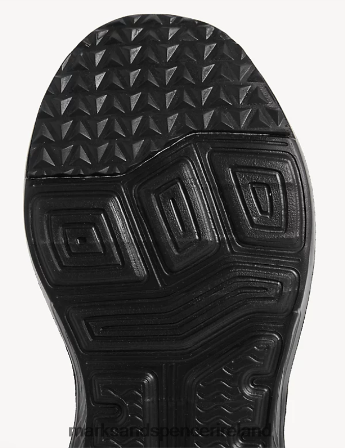 Marks & Spencer Kids Leather Lace up School Trainer Black Footwear 2VJ8DF8515