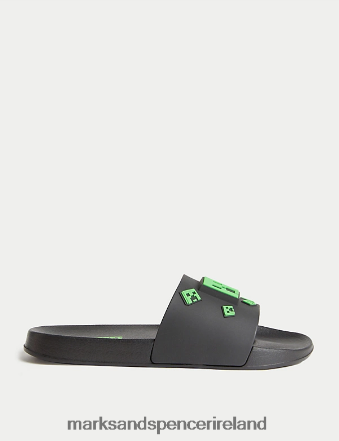 Marks & Spencer Kids Minecraft Sliders Multi Footwear 2VJ8DF8502