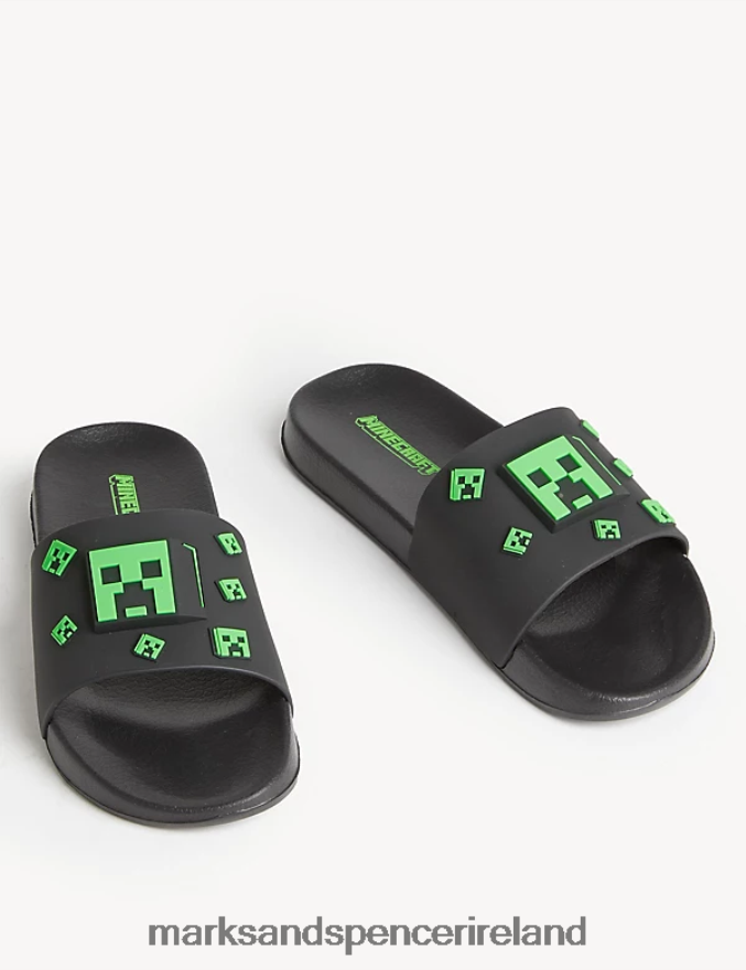 Marks & Spencer Kids Minecraft Sliders Multi Footwear 2VJ8DF8502