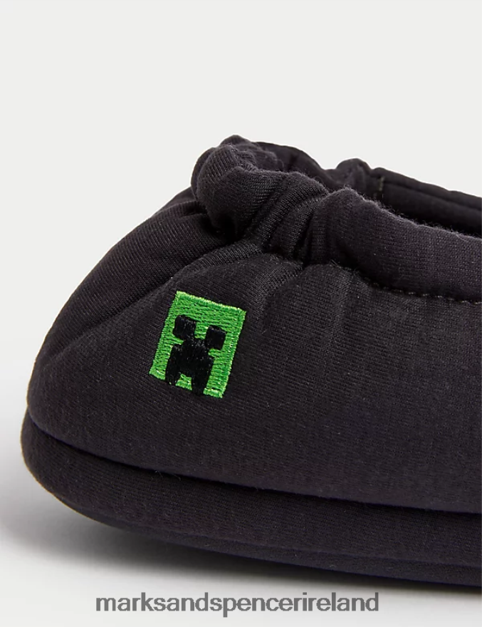 Marks & Spencer Kids Minecraft Slippers Green Mix Footwear 2VJ8DF8235
