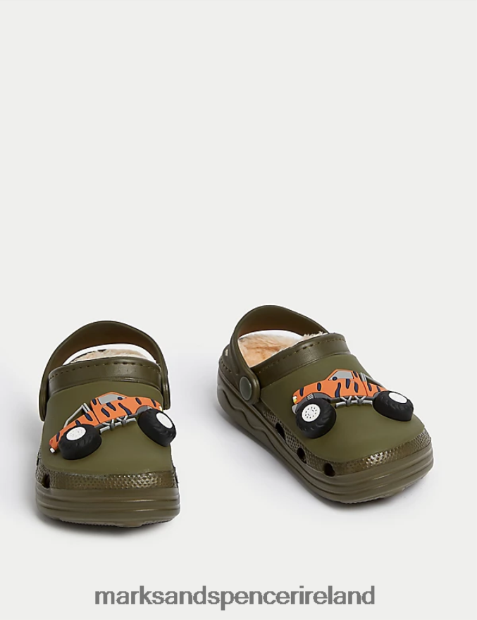 Marks & Spencer Kids Monster Truck Clogs Khaki Footwear 2VJ8DF8245
