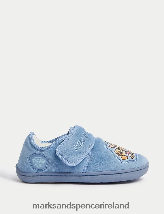 Marks & Spencer Kids PAW Patrol Riptape Slippers Blue Footwear 2VJ8DF8295