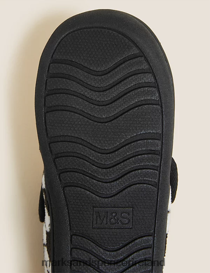 Marks & Spencer Kids Riptape Football Slippers White Mix Footwear 2VJ8DF8754