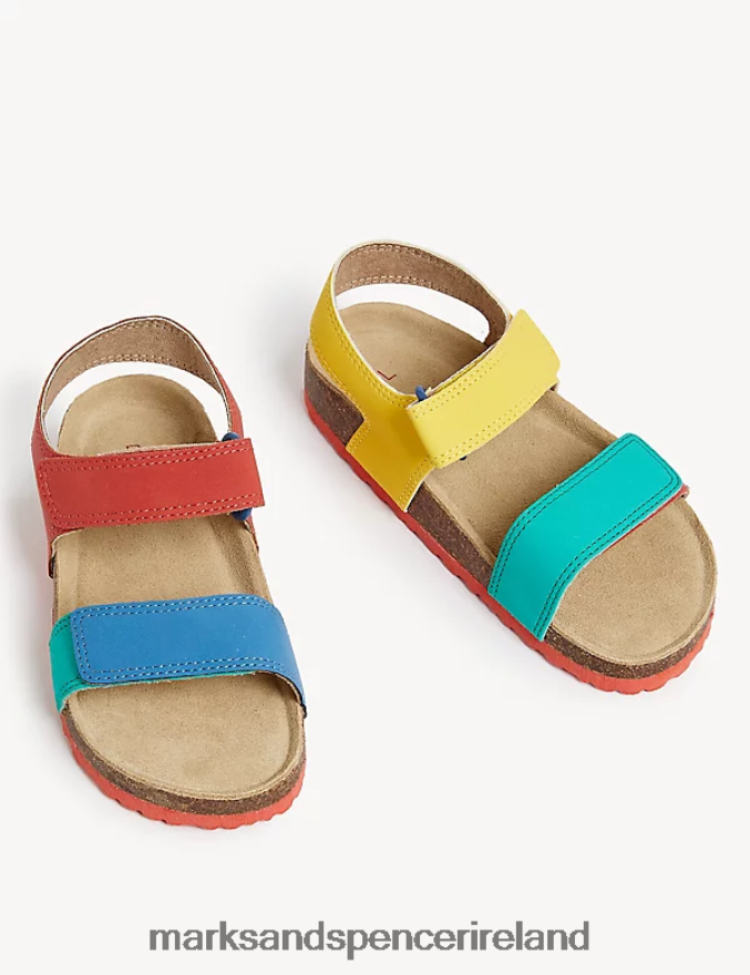 Marks & Spencer Kids Riptape Footbed Sandals Multi Footwear 2VJ8DF8513