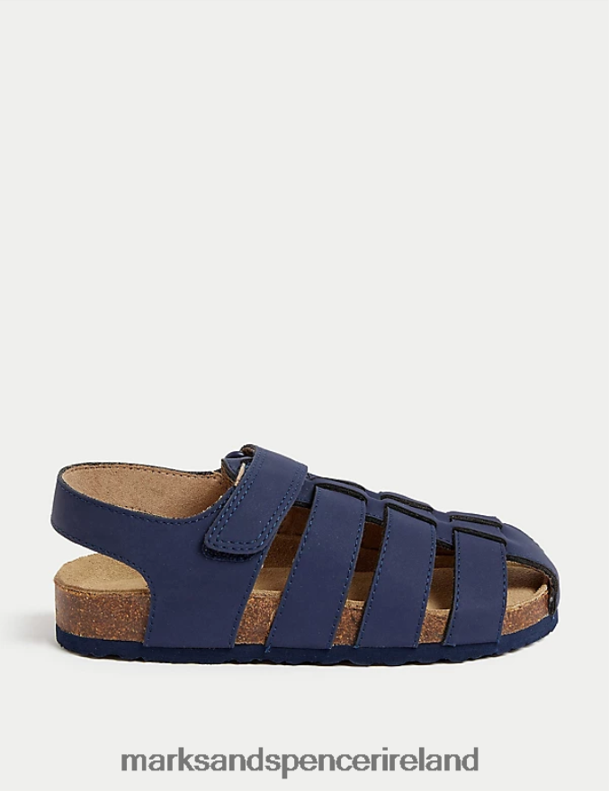 Marks & Spencer Kids Riptape Footbed Sandals Navy Footwear 2VJ8DF8614