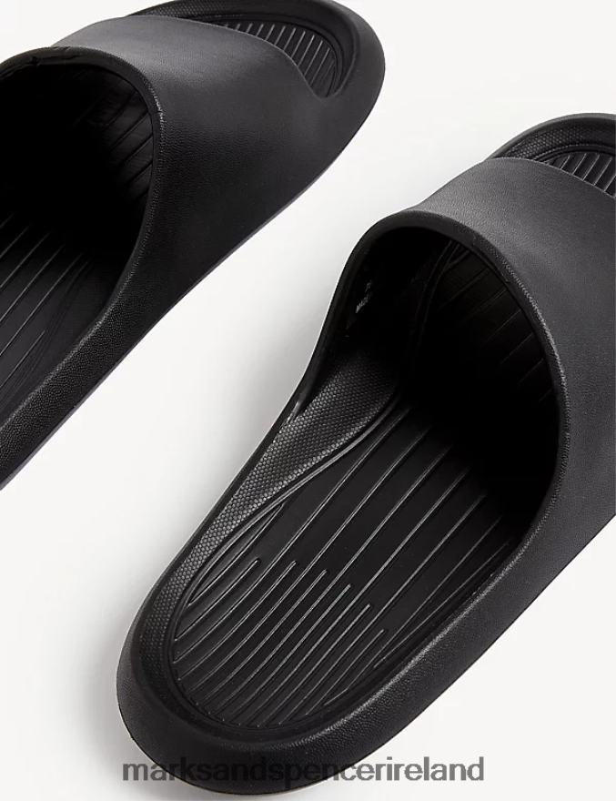 Marks & Spencer Kids Slip-On Sliders Black Footwear 2VJ8DF8666
