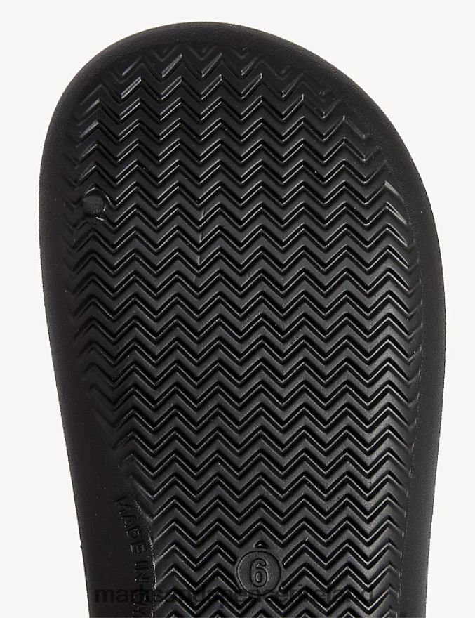 Marks & Spencer Kids Slip-On Sliders Black Footwear 2VJ8DF8666