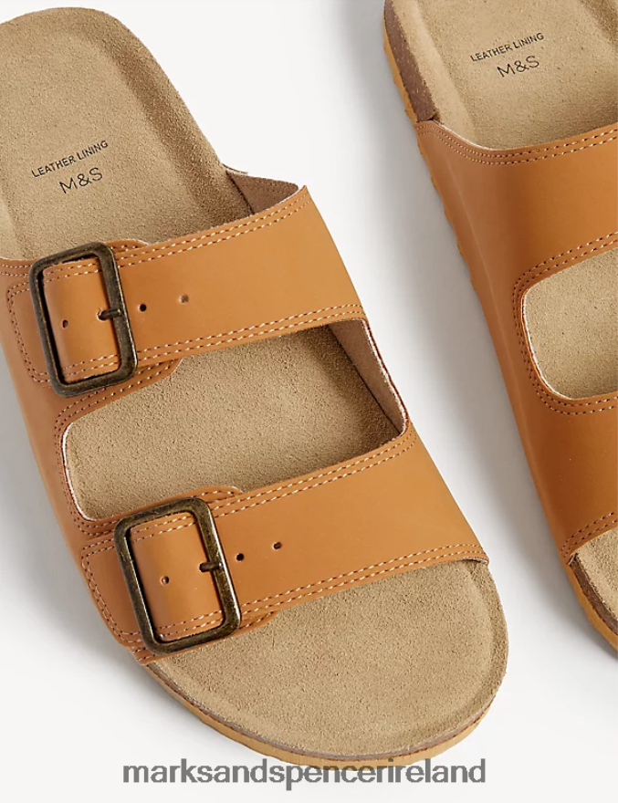 Marks & Spencer Kids Slip on Footbed Sandal Tan Footwear 2VJ8DF8933
