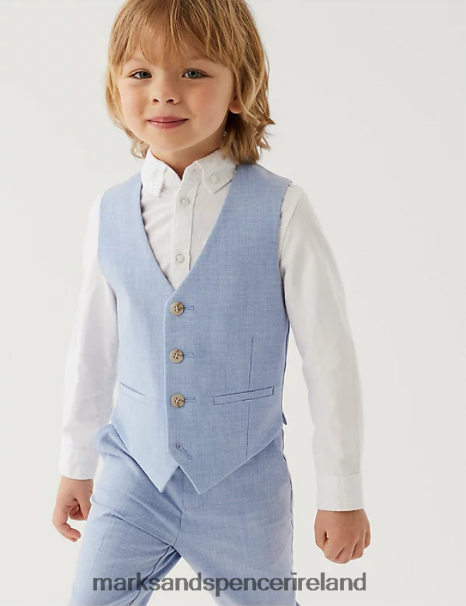Marks & Spencer Kids Mini Me Suit Waistcoat Blue Clothing 2VJ8DF7916