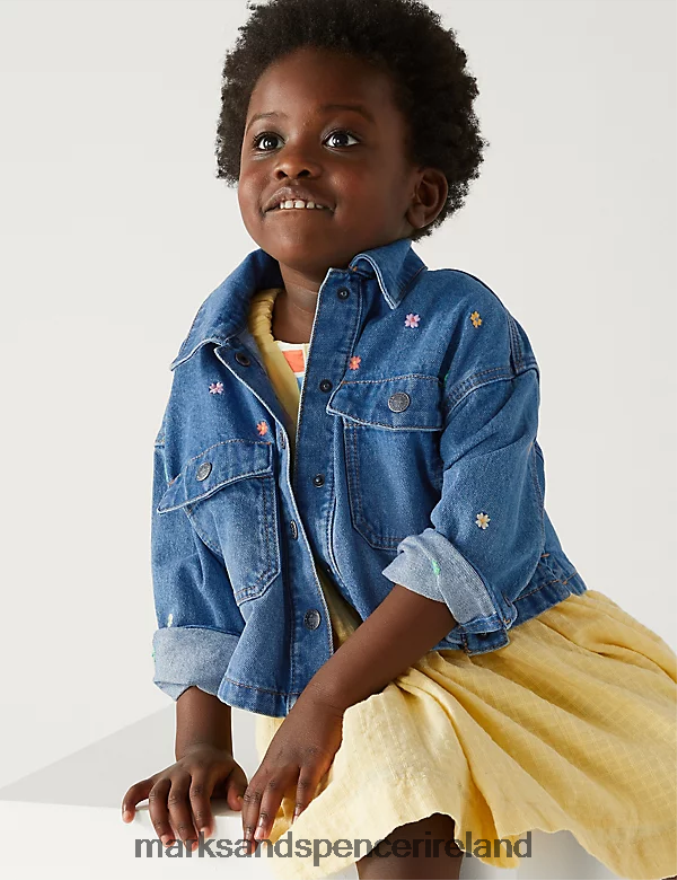 Marks & Spencer Kids Embroidered Jacket Denim Clothing 2VJ8DF9821