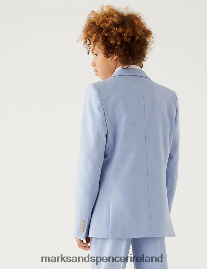 Marks & Spencer Kids Mini Me Suit Jacket Soft Blue Clothing 2VJ8DF7953