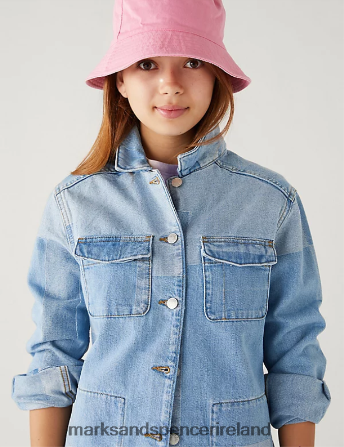 Marks & Spencer Kids Patchwork Jacket Denim Clothing 2VJ8DF9322
