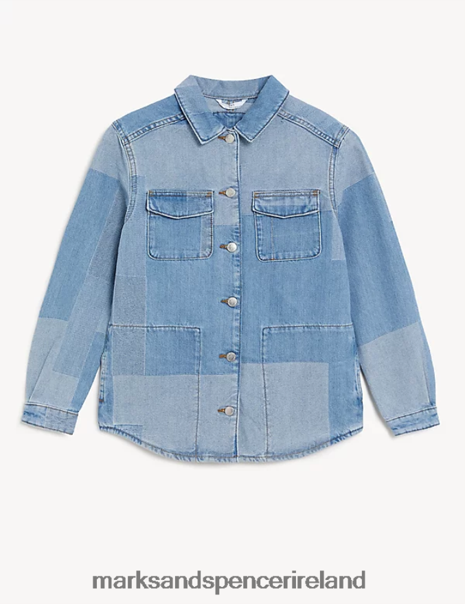 Marks & Spencer Kids Patchwork Jacket Denim Clothing 2VJ8DF9322