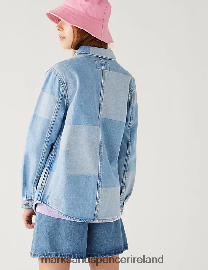 Marks & Spencer Kids Patchwork Jacket Denim Clothing 2VJ8DF9322