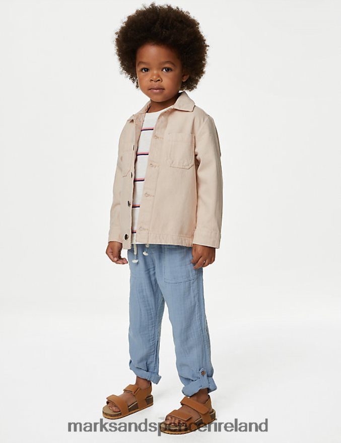 Marks & Spencer Kids Pure Cotton Shacket Calico Clothing 2VJ8DF8031