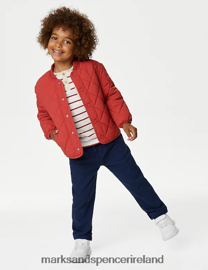 Marks & Spencer Kids Quilted Bomber Red Clothing 2VJ8DF7837