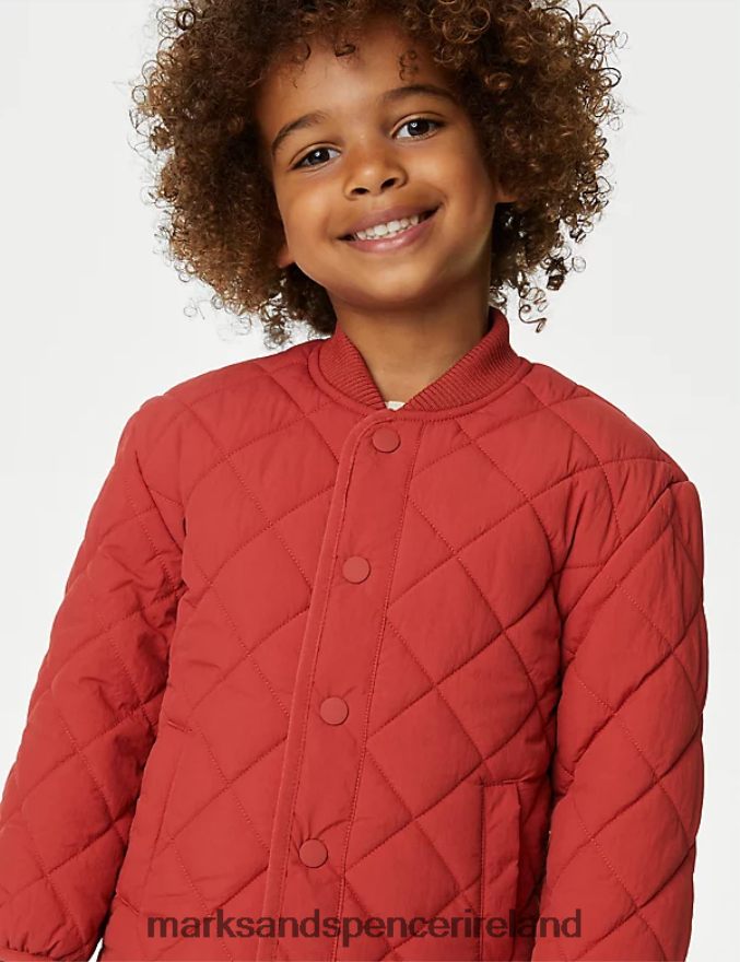 Marks & Spencer Kids Quilted Bomber Red Clothing 2VJ8DF7837