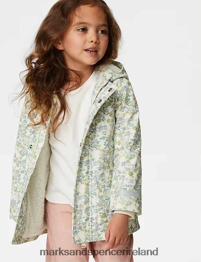 Marks & Spencer Kids Stormwear Floral Hooded Fisherman Coat Multi Clothing 2VJ8DF8805