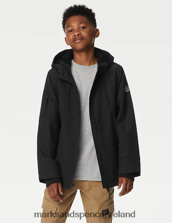 Marks & Spencer Kids Stormwear Hooded Anorak Black Clothing 2VJ8DF8116
