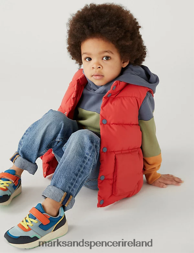 Marks & Spencer Kids Stormwear Padded Gilet Brick Clothing 2VJ8DF8217