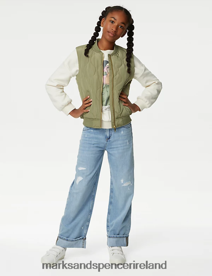 Marks & Spencer Kids Stormwear Padded Gilet Green Clothing 2VJ8DF9499