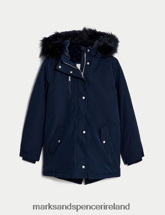 Marks & Spencer Kids Stormwear Parka Navy Clothing 2VJ8DF9537