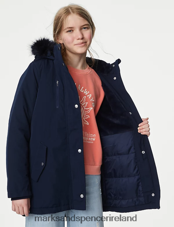 Marks & Spencer Kids Stormwear Parka Navy Clothing 2VJ8DF9537