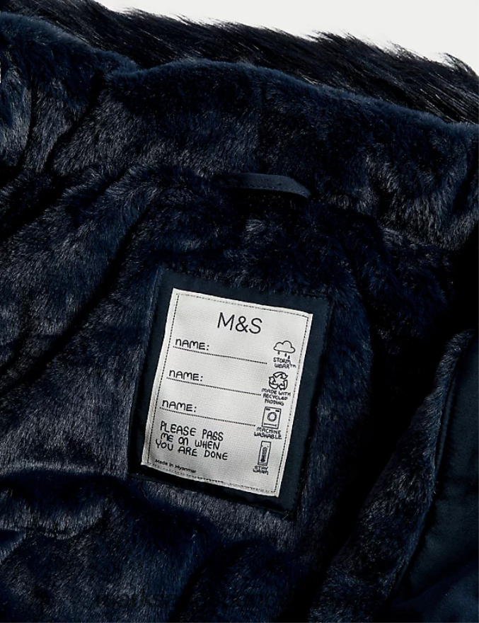 Marks & Spencer Kids Stormwear Parka Navy Clothing 2VJ8DF9537