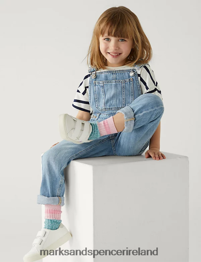 Marks & Spencer Kids Denim Dungarees Light Denim Clothing 2VJ8DF9345