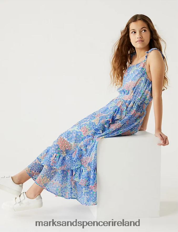 Marks & Spencer Kids Floral Maxi Dress Multi Clothing 2VJ8DF9824