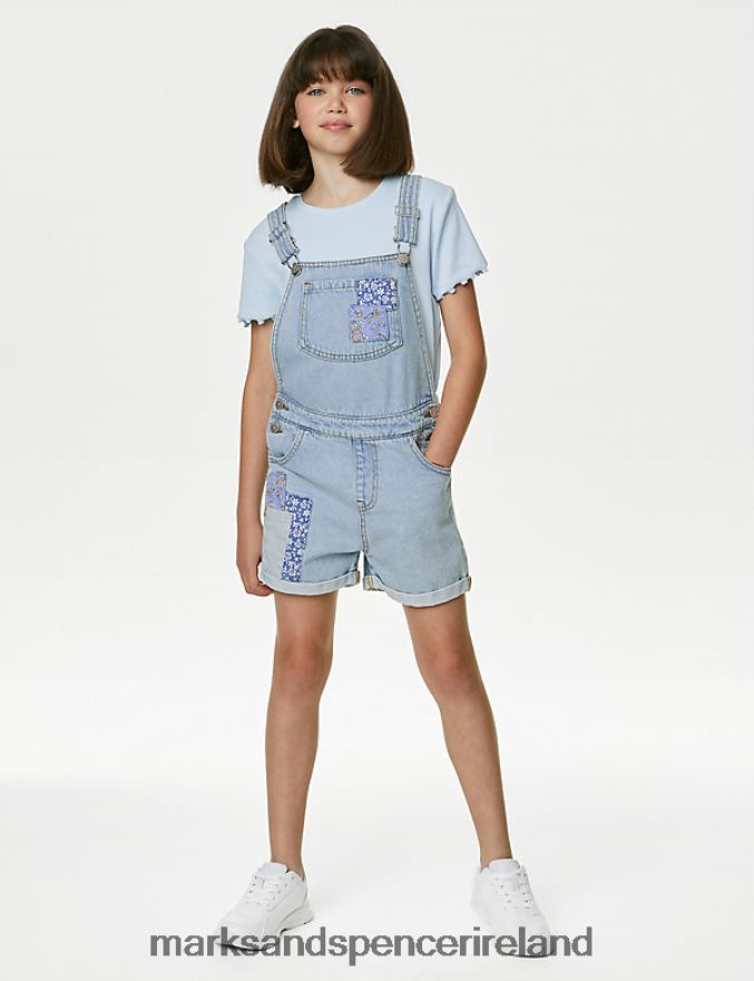 Marks & Spencer Kids Patchwork Dungarees Denim Clothing 2VJ8DF9316