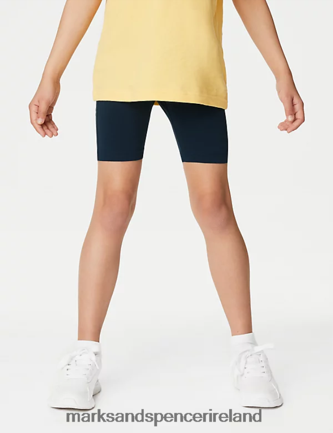 Marks & Spencer Kids 2pk Cotton with Stretch School Shorts Navy Mix Clothing 2VJ8DF9342