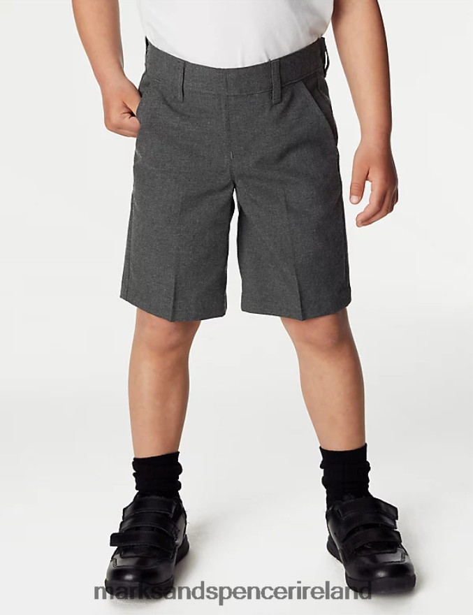 Marks & Spencer Kids 2pk Regular Leg School Shorts Grey Clothing 2VJ8DF8064