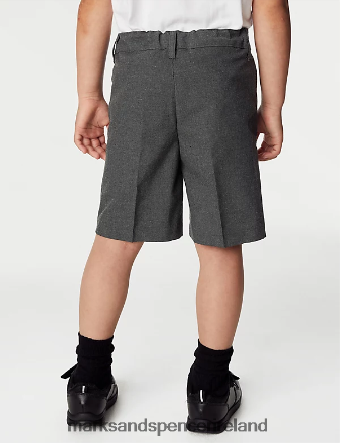 Marks & Spencer Kids 2pk Regular Leg School Shorts Grey Clothing 2VJ8DF8064