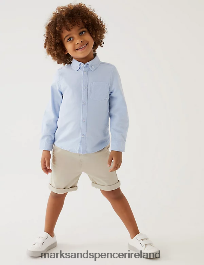Marks & Spencer Kids Cotton Rich Chino Shorts Natural Clothing 2VJ8DF8745