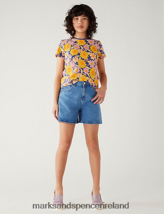 Marks & Spencer Kids Mom Shorts Denim Clothing 2VJ8DF9725