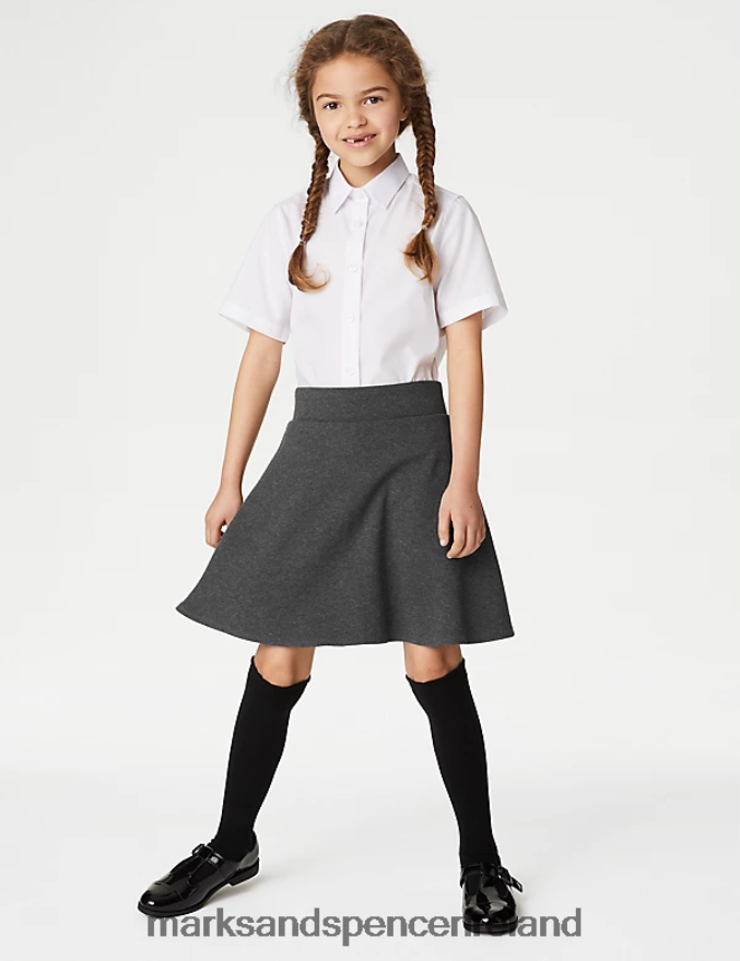 Marks & Spencer Kids Jersey School Skort Grey Clothing 2VJ8DF8835