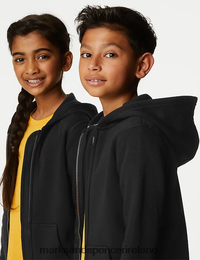 Marks & Spencer Kids Hooded School Sweatshirt Black Clothing 2VJ8DF8104