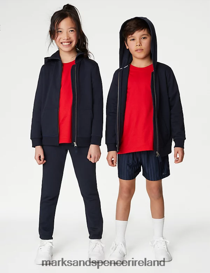 Marks & Spencer Kids Hooded School Sweatshirt Navy Clothing 2VJ8DF7853