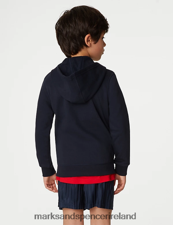 Marks & Spencer Kids Hooded School Sweatshirt Navy Clothing 2VJ8DF7853