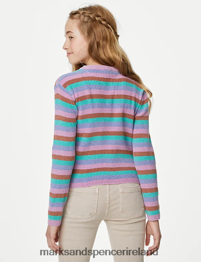 Marks & Spencer Kids Knitted Striped Jumper Multi Clothing 2VJ8DF9605