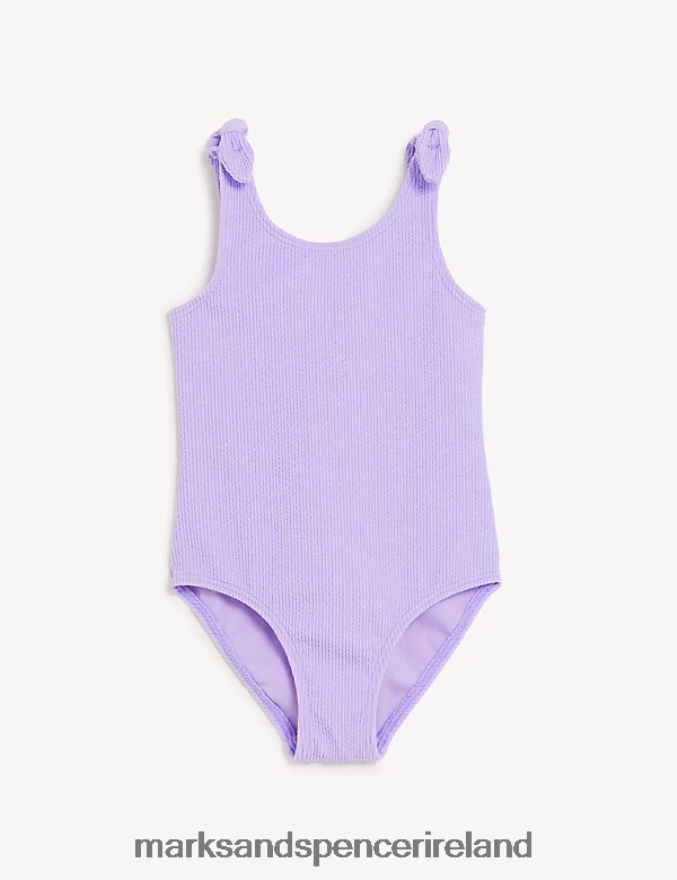 Marks & Spencer Kids Crinkle Swimsuit Lilac Clothing 2VJ8DF9511