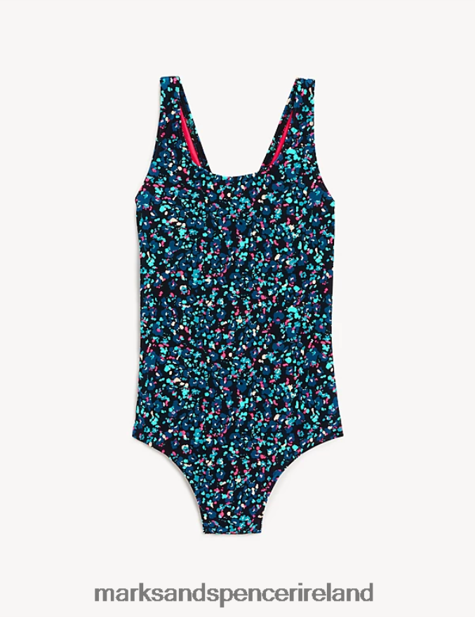 Marks & Spencer Kids Printed Swimsuit Black Mix Clothing 2VJ8DF9809