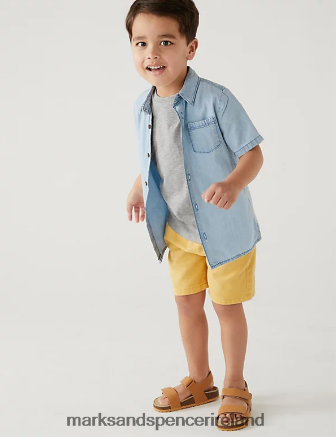 Marks & Spencer Kids 2pc Shirt & T-Shirt Set Denim Clothing 2VJ8DF8335