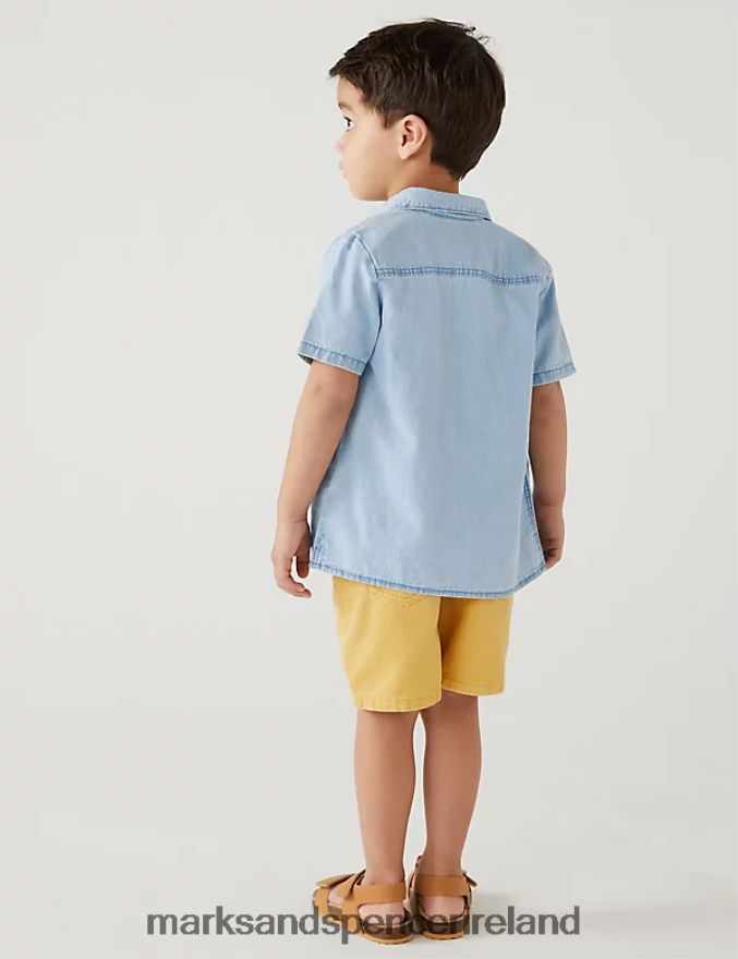 Marks & Spencer Kids 2pc Shirt & T-Shirt Set Denim Clothing 2VJ8DF8335