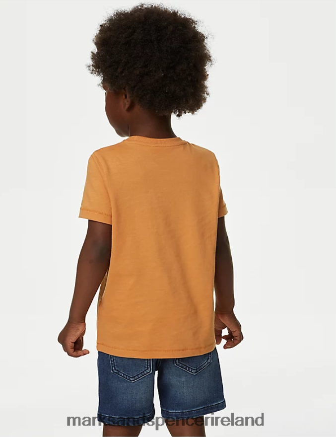Marks & Spencer Kids 3pk Pure Cotton Slogan T-Shirts Multi Clothing 2VJ8DF8108