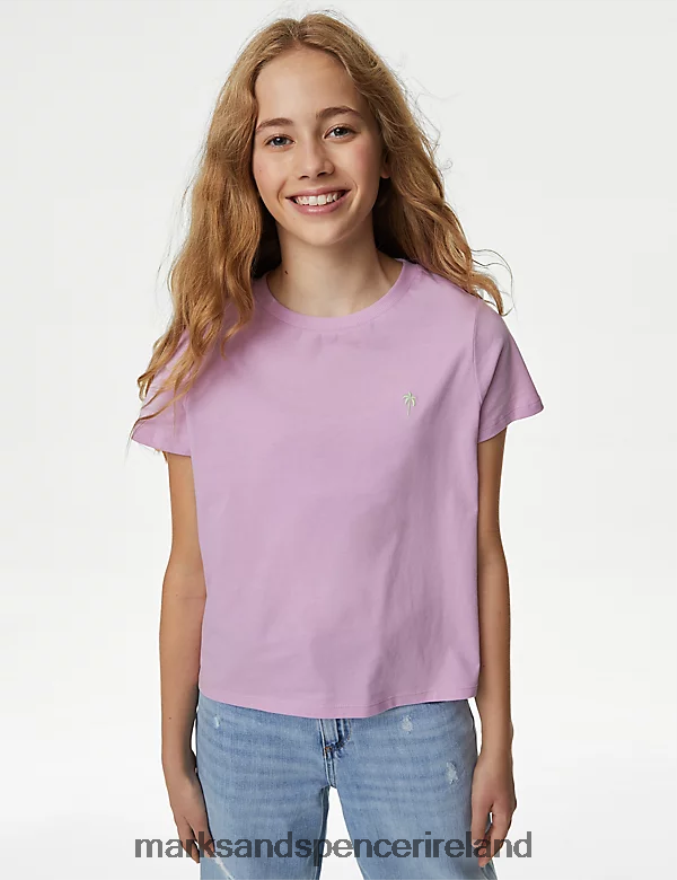 Marks & Spencer Kids 4pk Pure Cotton Embroidered Palm T Shirts Multi Clothing 2VJ8DF9739
