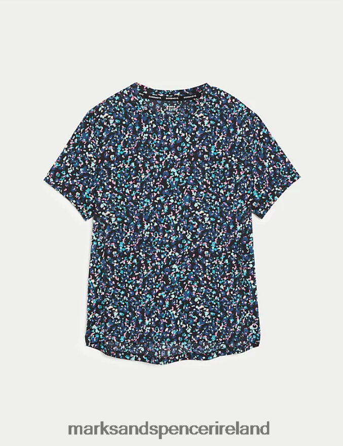 Marks & Spencer Kids Printed Sports T-Shirt Black Mix Clothing 2VJ8DF9577