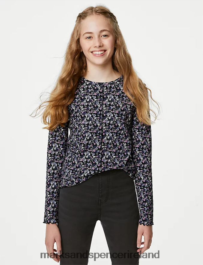 Marks & Spencer Kids 3pk Cotton Rich Tops Multi Clothing 2VJ8DF9018