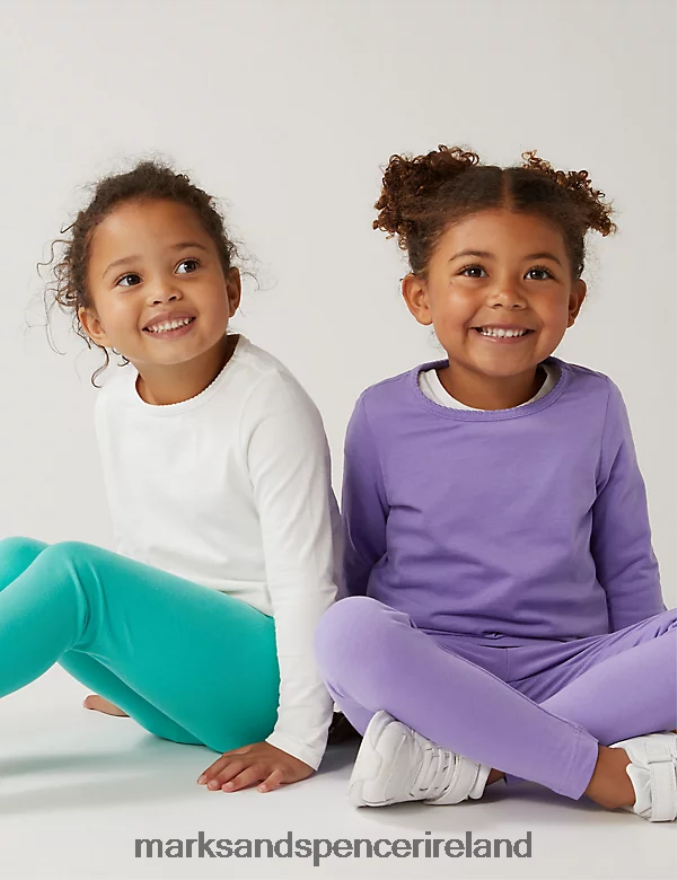 Marks & Spencer Kids 7pk Pure Cotton Tops Multi Clothing 2VJ8DF9853